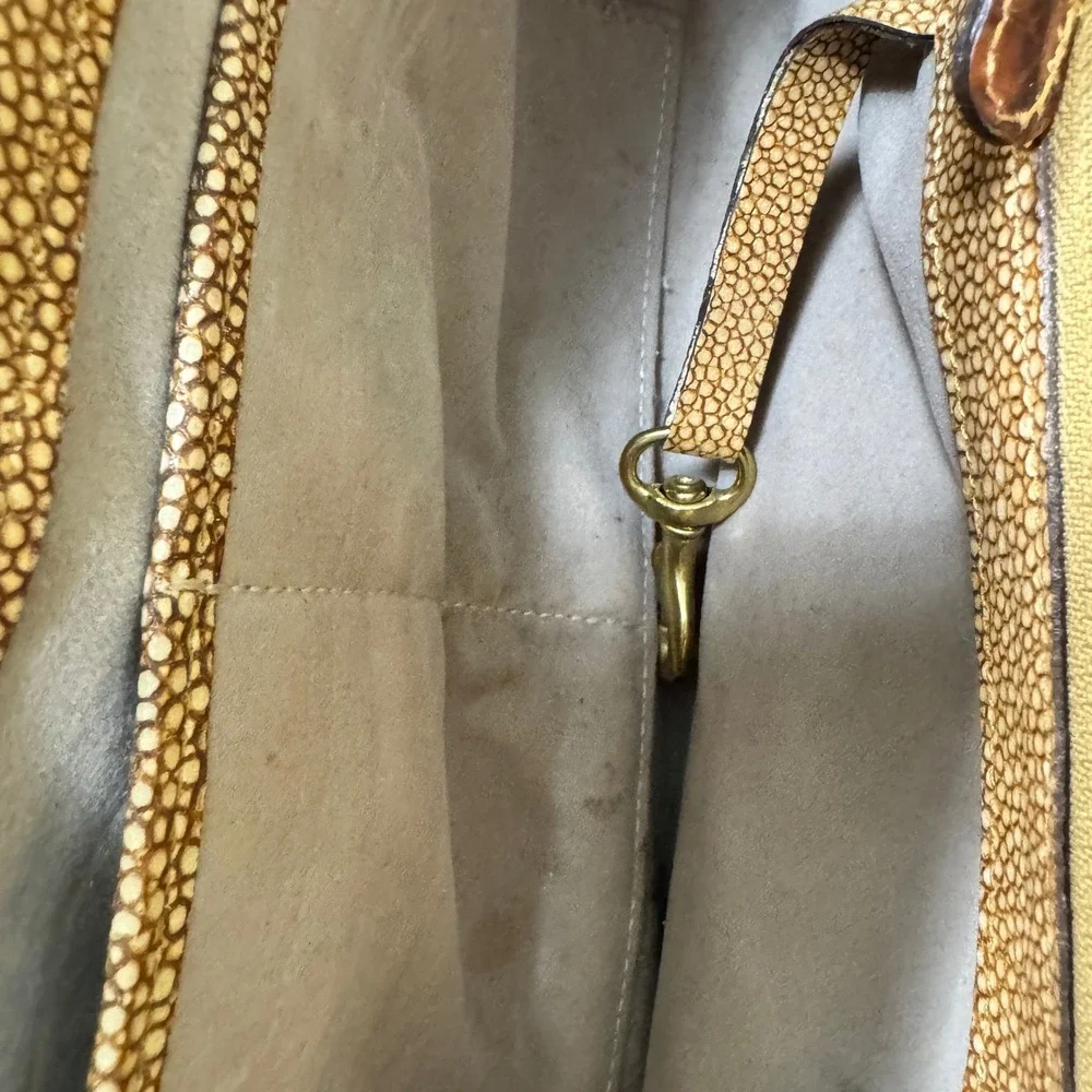 Brahmin Croc Embossed Leather Shoulder Bag Designer Purse Handbag - Picture 12 of 14
